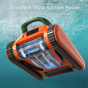 Crab Cordless Robotic Pool Vacuum(orange+green) Seauto